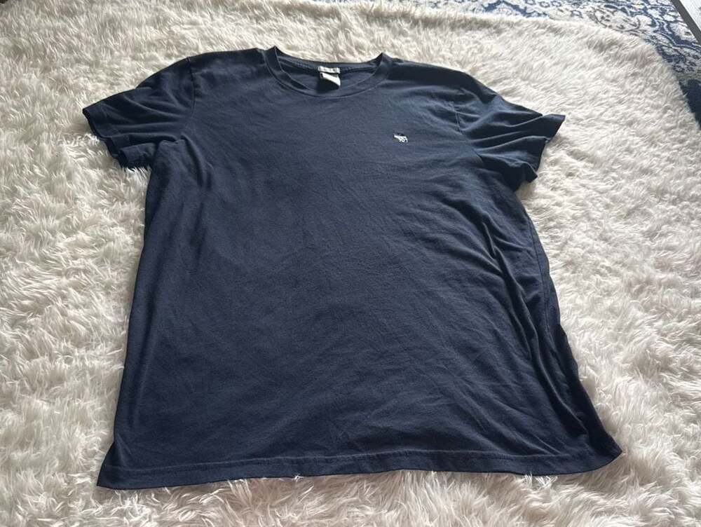 Abercrombie & Fitch Muscle Fit Navy‎ Blue Crew Neck T-Shirt Size XL